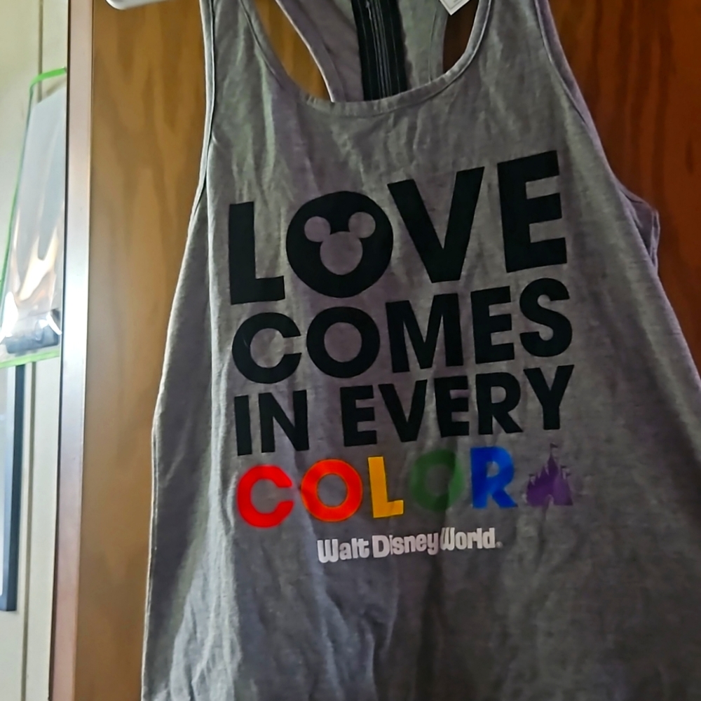 DISNEY PARKS COLLECTION 2019 PRIDE TANK: GRAY: EUC: SIZE XL